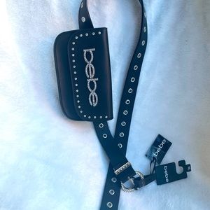 bebe waistband belt bag with rivets